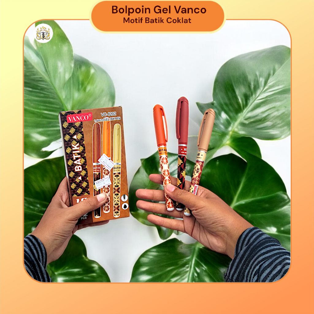 

Pulpen / Bolpoin Gel Vanco Batik VC-8202 warna Hitam 1.0 mm untuk Sekolah/Kantor/Serbaguna