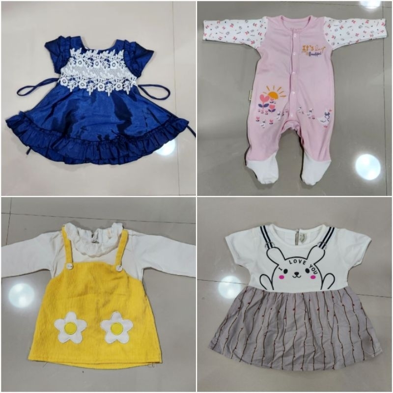Setelan Dress Bayi Perempuan pesta preloved baju bayi sleepsuit piteku sleep suit baju bayi celana b