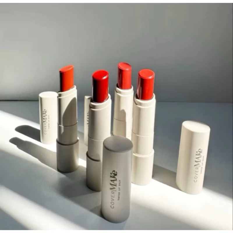 [READY SIAP KIRIM] BPOM Covermake Tinted Lip balm Malibu Red | Peach Salmon | Pink Crush | Strawberr
