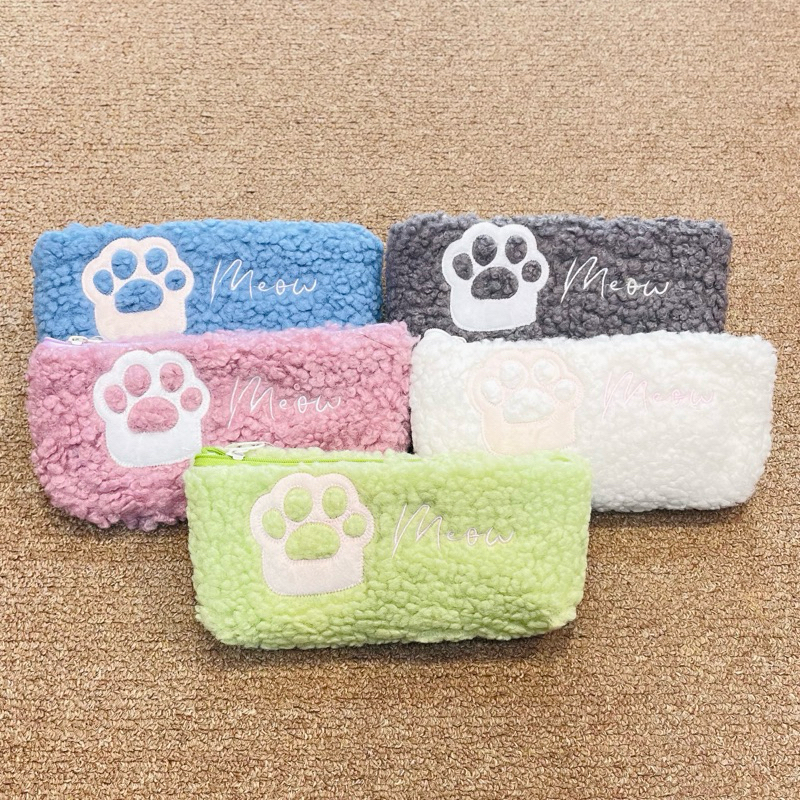 Kotak Pensil Bulu Paw || Tempat Pensil Bulu