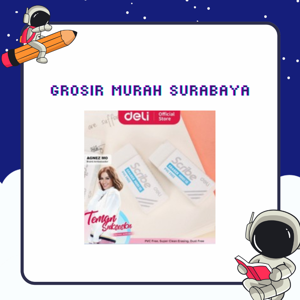 

Deli Eraser / Penghapus Pensil Putih Bebas PVC Bebas Debu Tidak Beracun 1 pcs EH00110