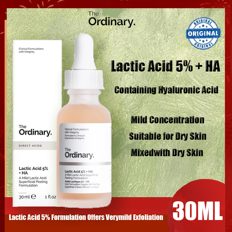The Ordinary Blackhead Exfoliating Essence  30ml Lactic Acid 5% + HA Skin Care Face Serum a Milder E