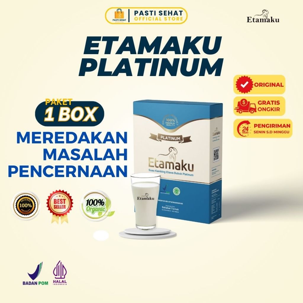 

(Kemasan box) Susu Etawa Etamaku Untuk Asam Lambung dan Pencernaan Susu Kambing Etawa