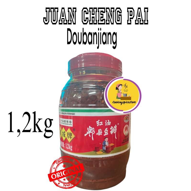 

Doubanjiang sichuan Juan Cheng Pai Pixian Broad Bean with Red Chili Oil Paste Sauce Asli Botol 1,2kg