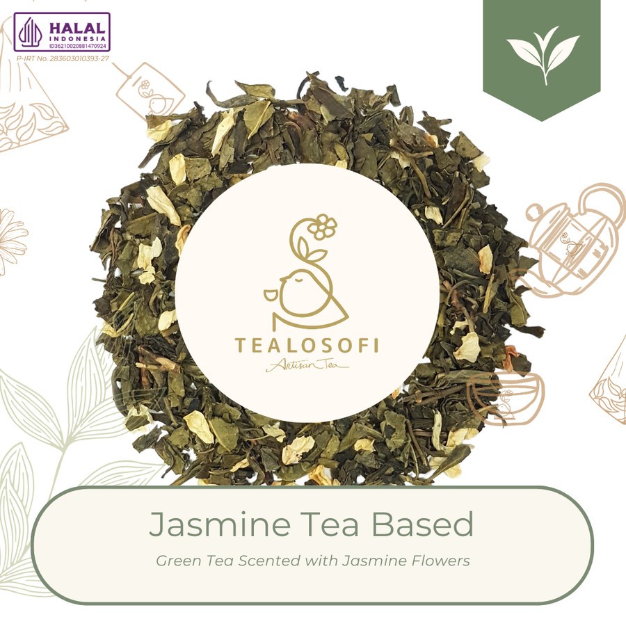 

Jasmine Tea Based - Premium Green Tea Jasmine - Teh Melati Premium