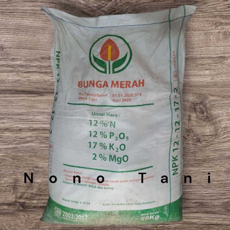 Pupuk NPK 12-12-17-2 Bunga Merah Repacing Kemasan 1kg