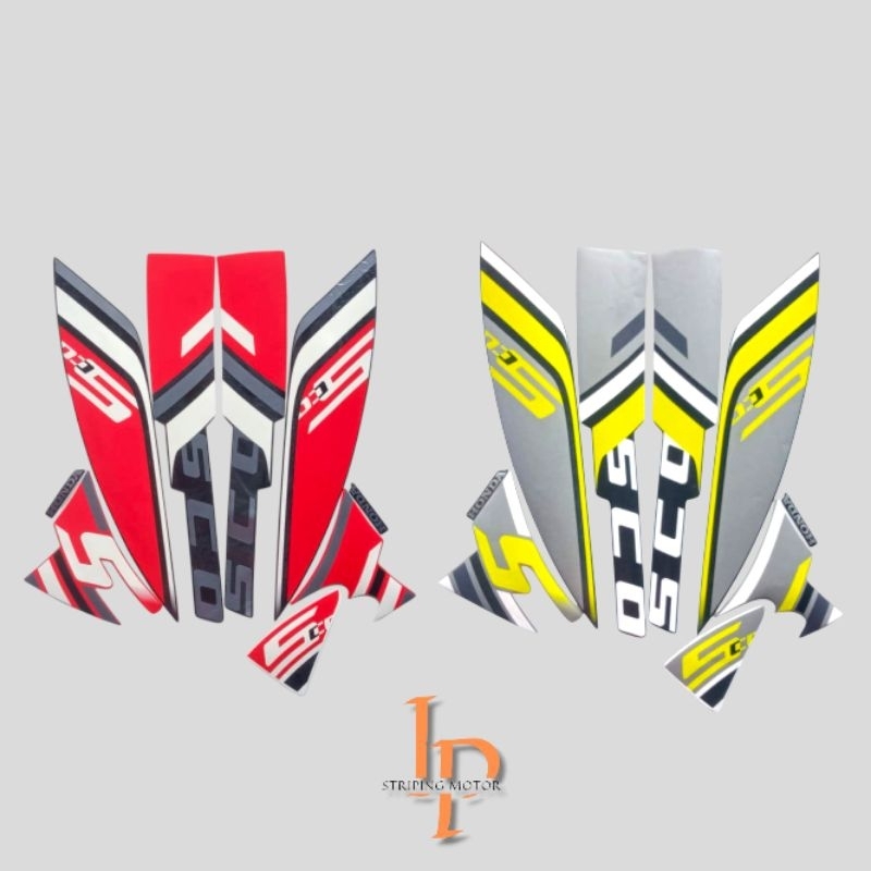 Stiker Striping Lis Polet Bodi Motor Scoopy Sporty 2022 2023
