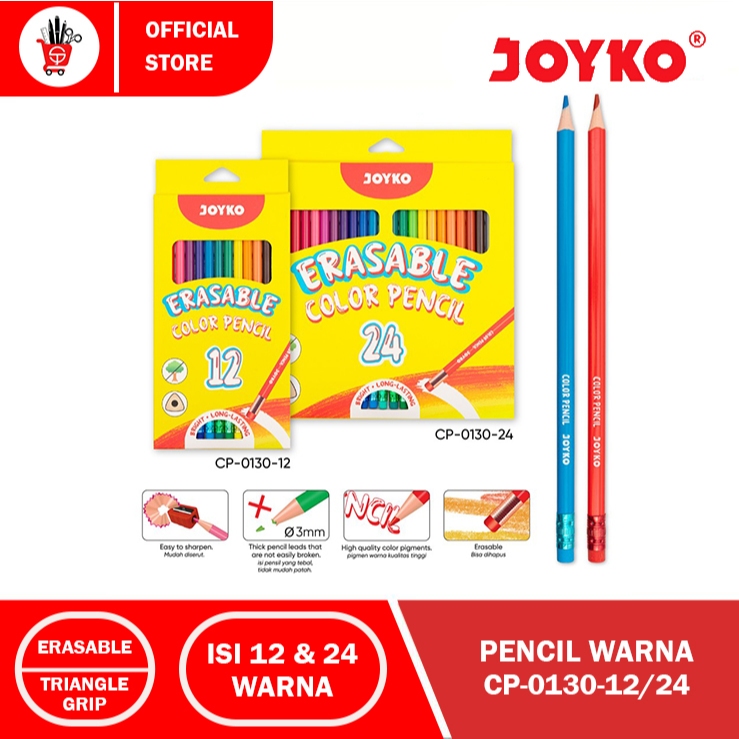 

Color Pencil | Pensil Warna Joyko CP-0130 12 & 24 Warna (1 SET)