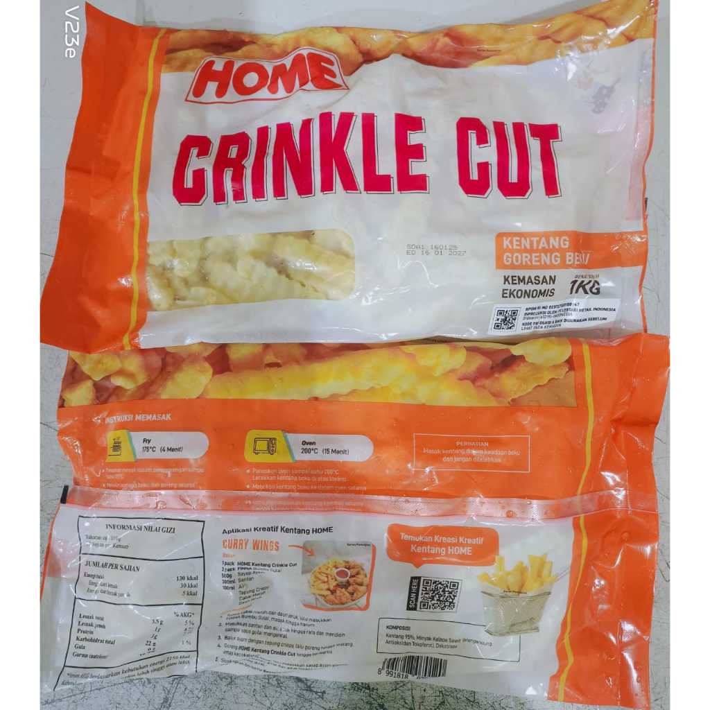 

Home Crinkle Cut Kentang 1Kg