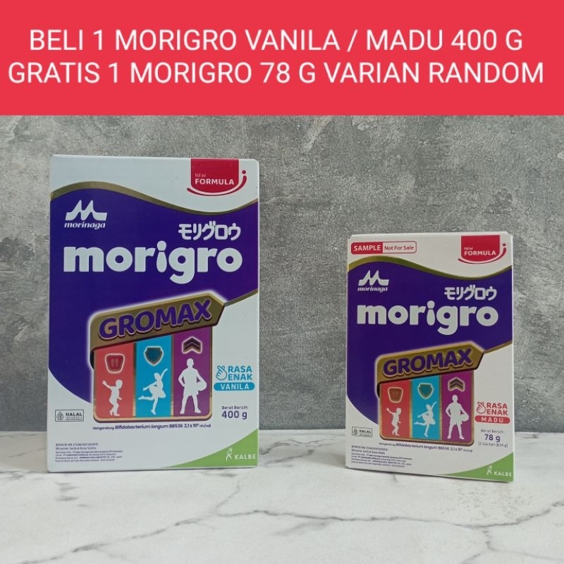 

BELI 1 GRATIS 1 MORINAGA MORIGRO GROMAX VANILA / MADU 1-12 TAHUN 400 GRAM / SUSU UNTUK PERTUMBUHAN ANAK