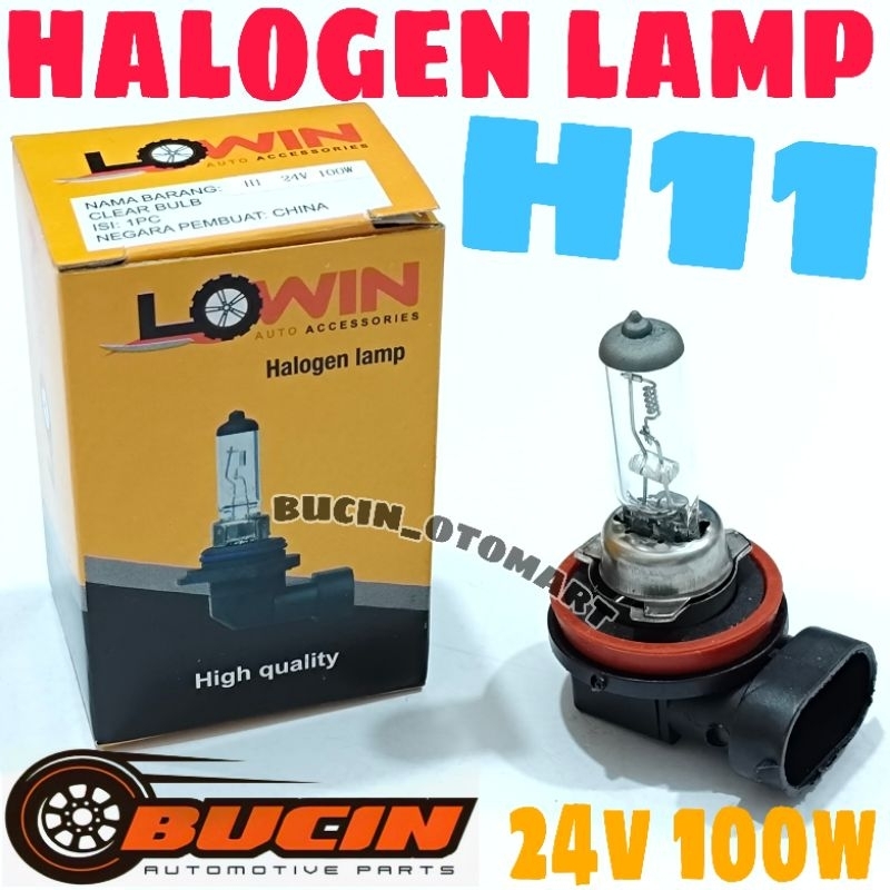 Bohlam Lampu Halogen Mobil H11 Universal 24Volt 100Watt - HARGA UNTUK 1PCS