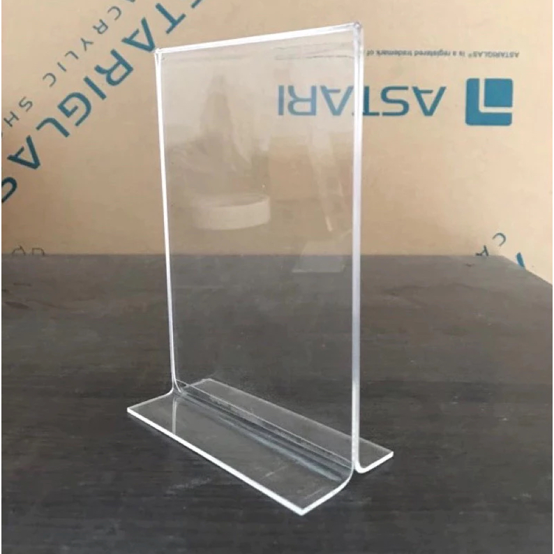 

TENT CARD TEMPAT BROSUR model T ukuran A6 15x10 cm