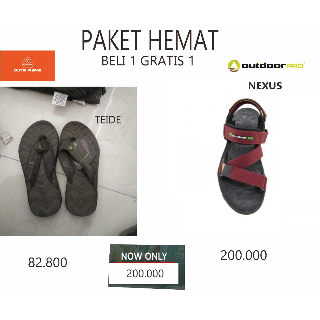 DUTAIRAMA - PAKET HEMAT BELI 1 GRATIS 1 SANDAL OUTDOOR NEXUS + TEIDE