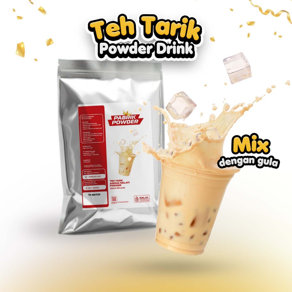 

Powder Teh Tarik Aroma Melati , Bubuk Minuman