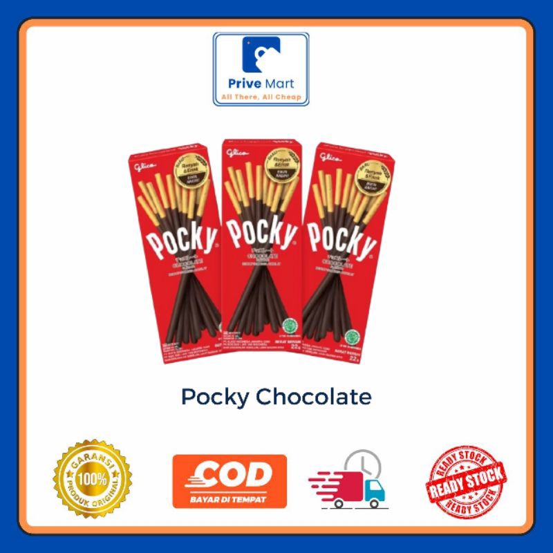 

Pocky Biskuit Stick Chocolate 22g Prive Mart