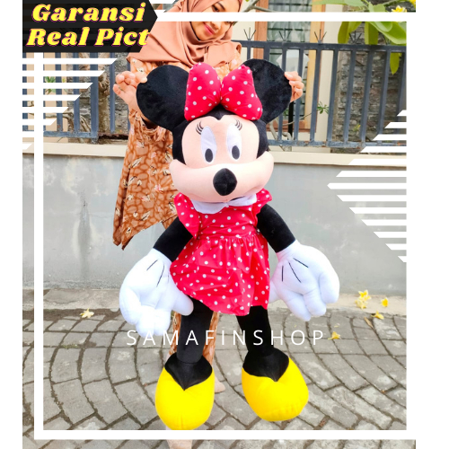 BONEKA MICKEY MINNIE MOUSE TIKUS JUMBO BESAR 1m SNI PREMIUM MURAH LUCU IMUT LEMBUT UKIR NAMA COD