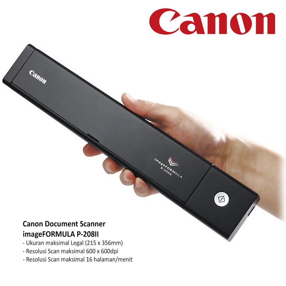 SCANNER CANON P208II CDF PORTABLE SCANER SCAN F4 FOLIO KERTAS PANJANG