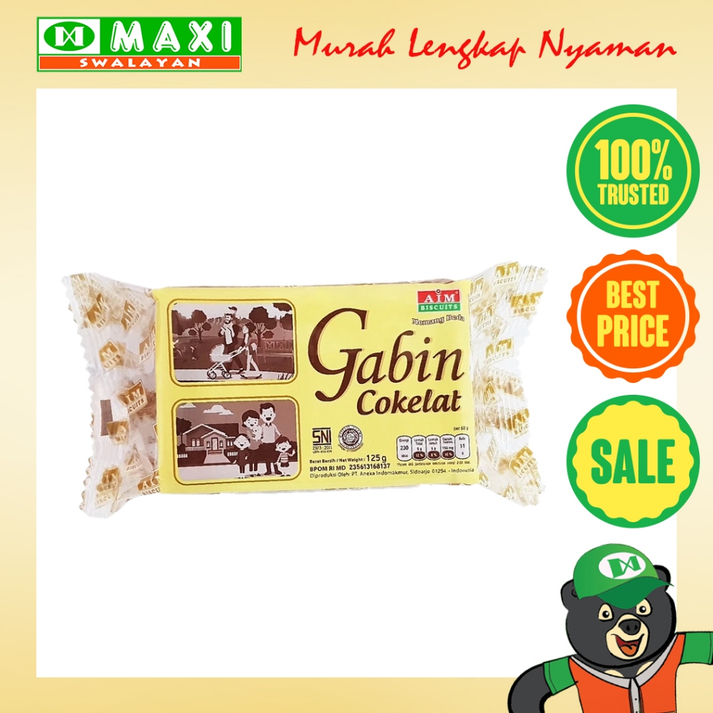 

Aim Biscuits Gabin Cokelat 125gr