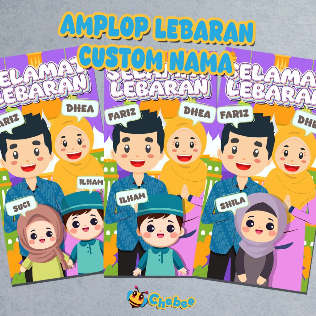 

Amplop Lebaran Custom Nama Keluarga (Design F)