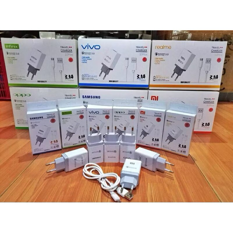 Charger Micro Branded 3A Qualcomm ZB (Support Fast Charging)