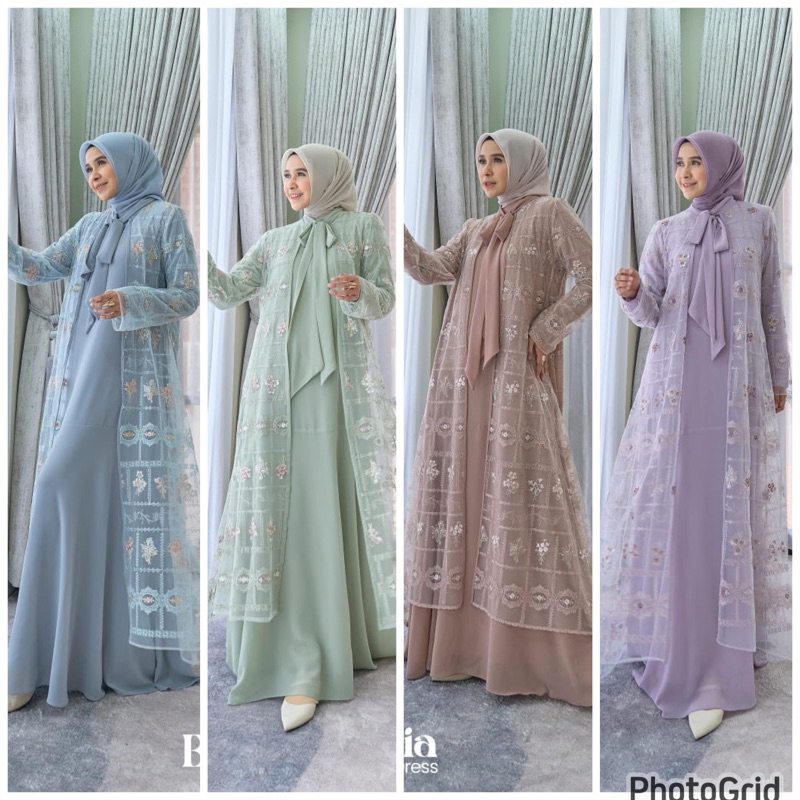 BELVANIA DRESS MAREVI 2 in 1 JUMBO BRUKAT KONDANGAN & MEWAH PREMIUM