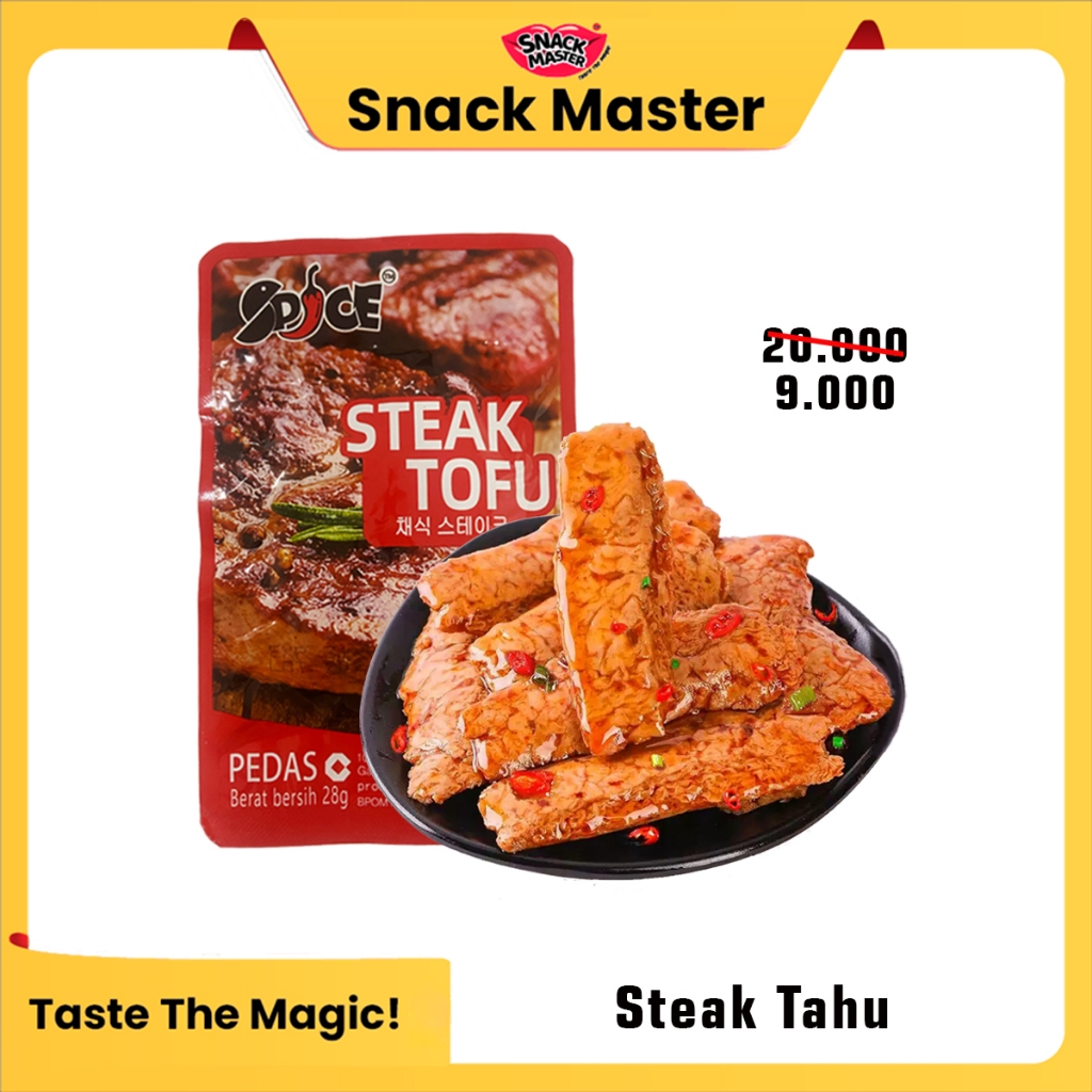 

Steak Tofu 28gr Snack Pedas Cemilan Spicy Jajanan Makanan Ringan Tahu