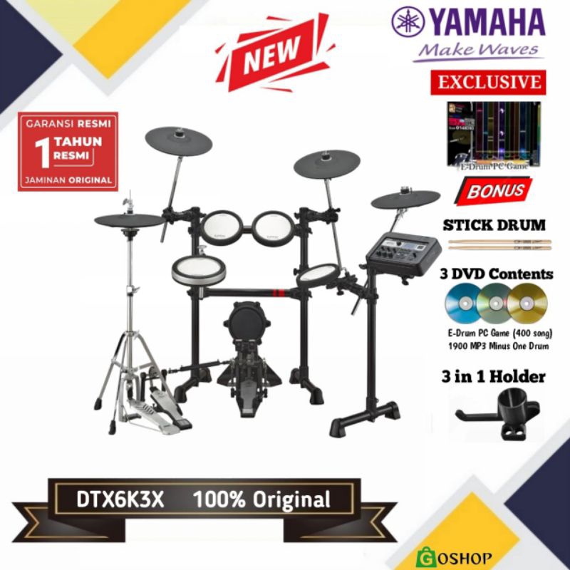 Drum elektrik Yamaha DTX6K3X / DTX 6K 3X / DTX 6K3X / DTX6 K3X / DTX 6K3 X ORIGANAL