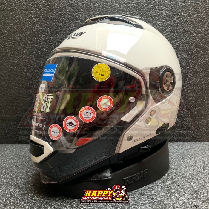 Helm Nolan N702GT Classic N-Com Metal White Full Face Modular