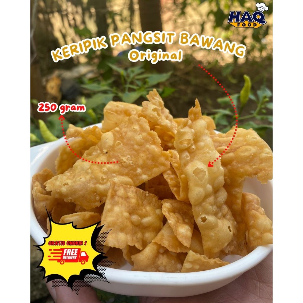 

Keripik Bawang Pangsit (250 Gram Rasa Original)