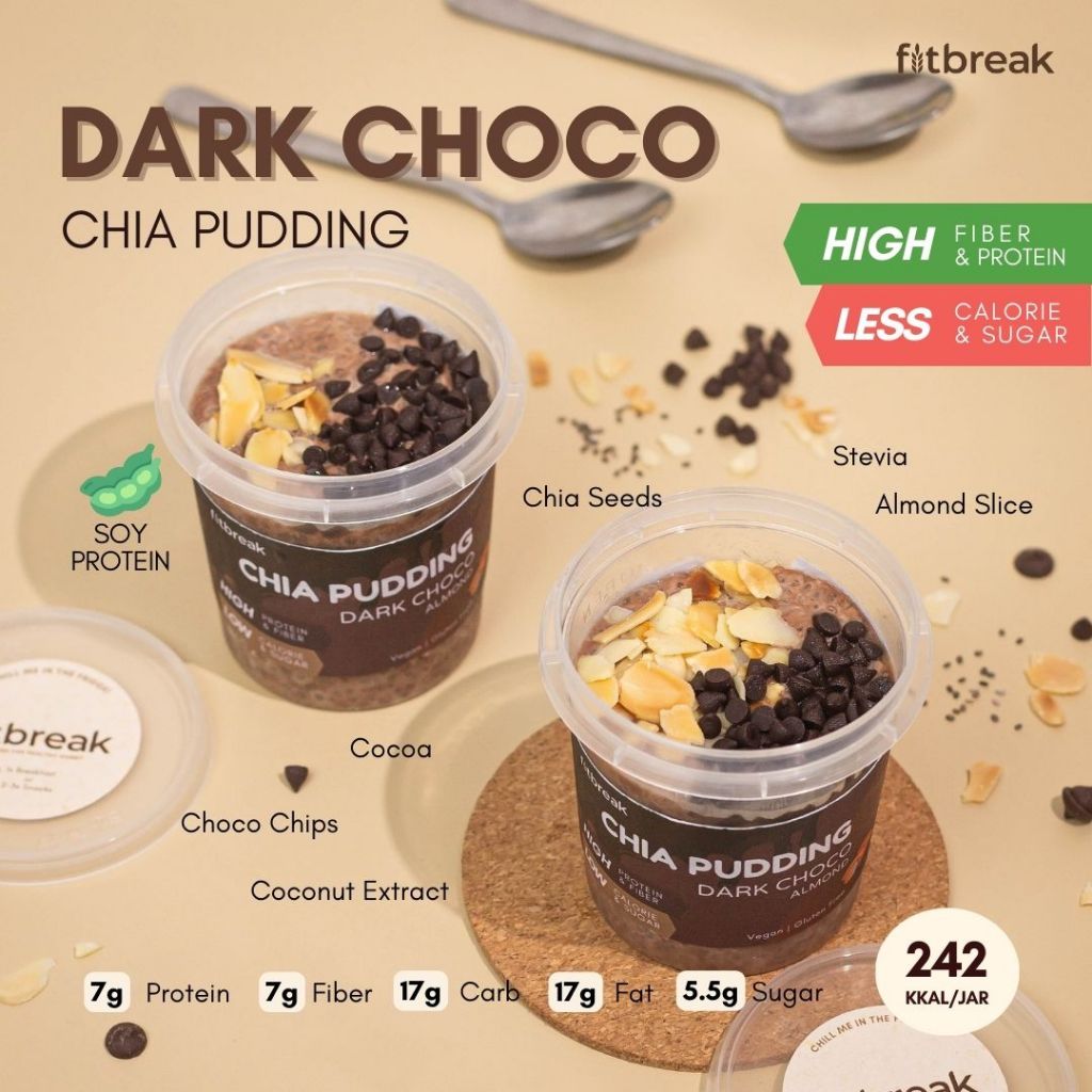 

Choco dan Vanilla Almond Chia Pudding / Pudding Sehat / Snack Diet