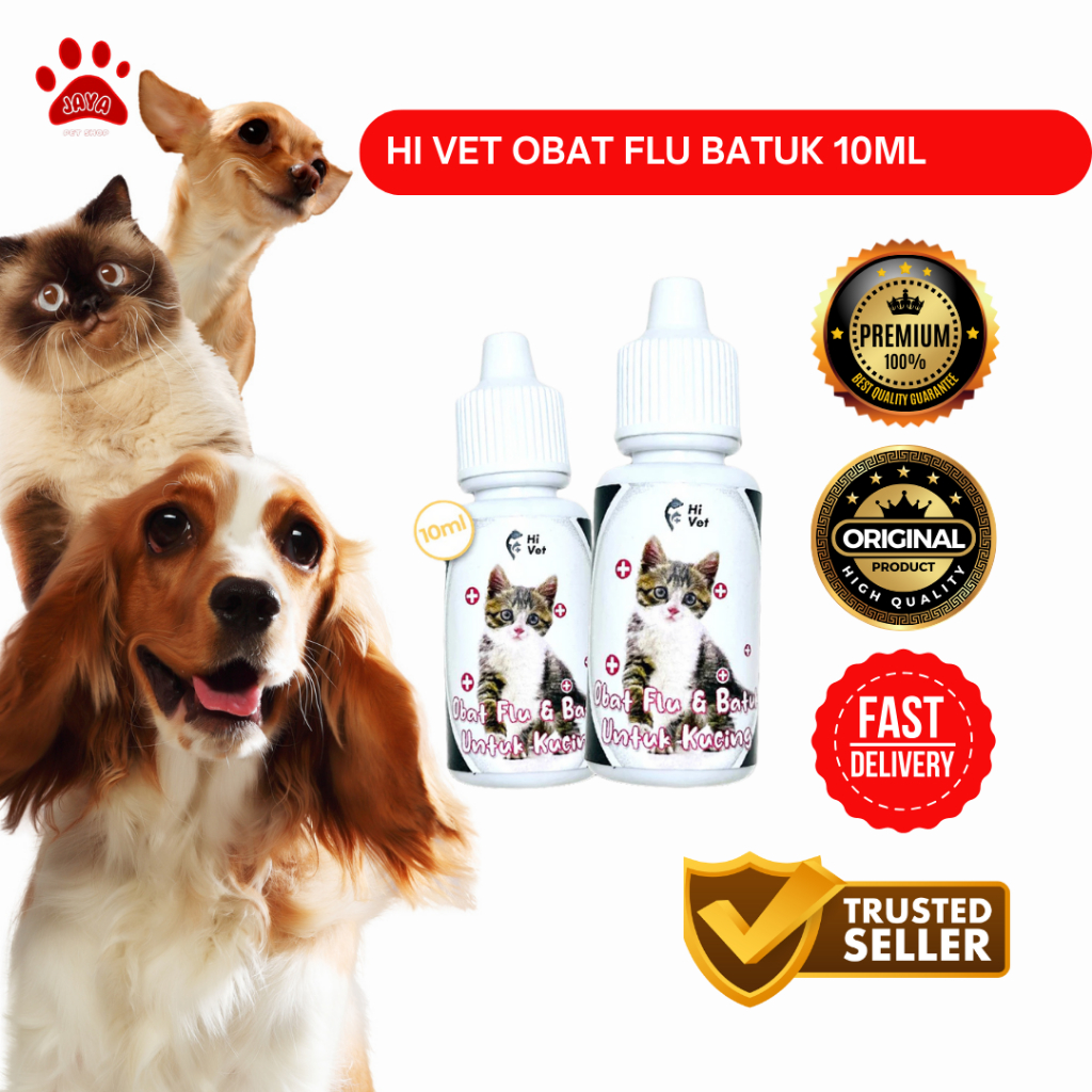 Obat Flu  Anjing - Hi Vet Flu - Obat Flu -  Anjing - 10ml - Obat Tetes Anjing - HI VET FLU 10ML