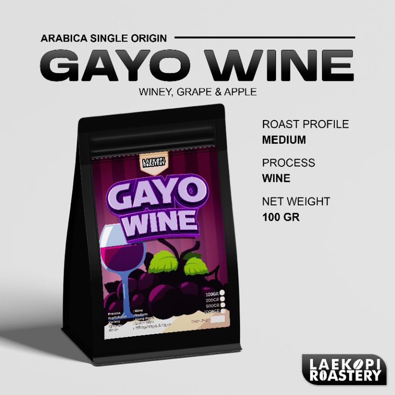 

Biji Kopi Bubuk Arabika GAYO WINE Single Origin 100 gram