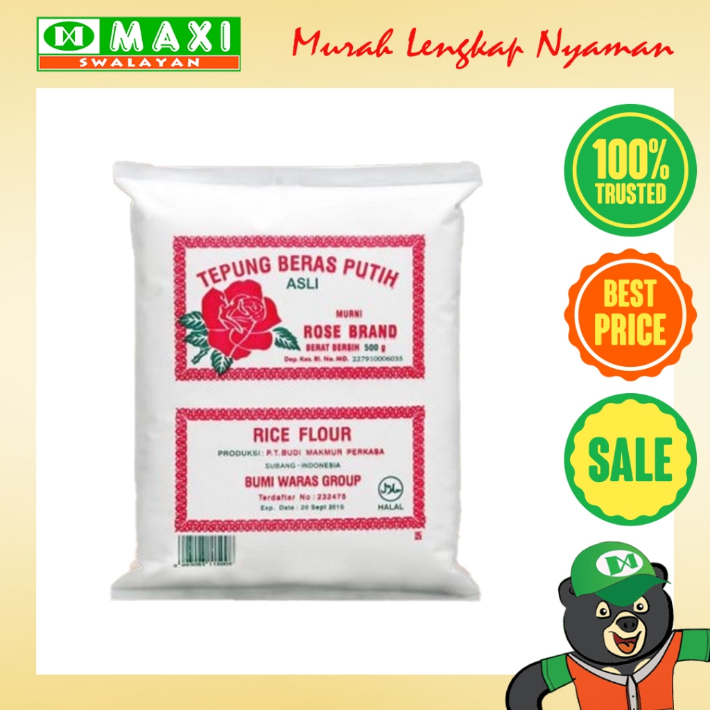

Tepung Beras Putih Asli Rose Brand 500gr