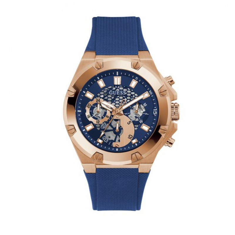 Guess GW0334G3 Rosegold Blue Original Garansi Resmi 1 Tahun