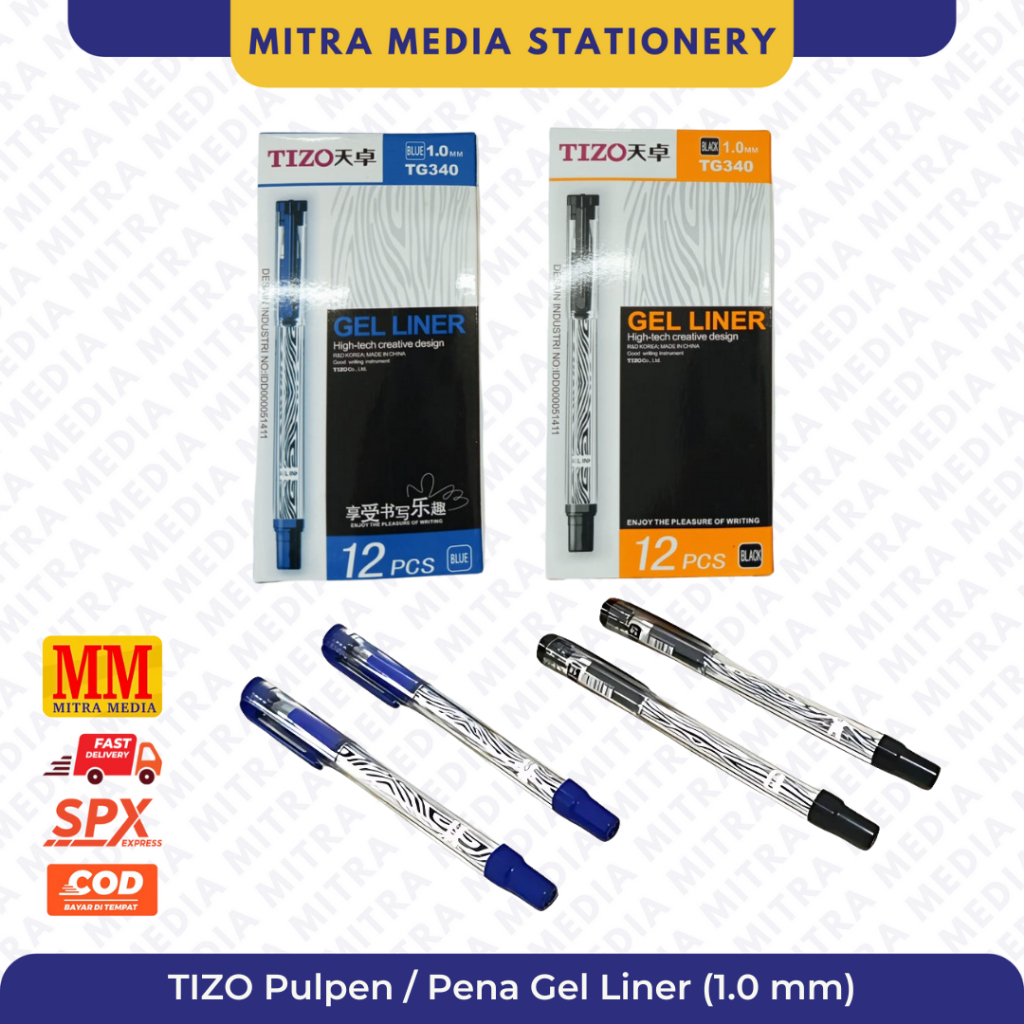 

Pulpen Gel Liner / Pulpen Tanda Tangan TIZO TG340 1.0 mm (PCS)