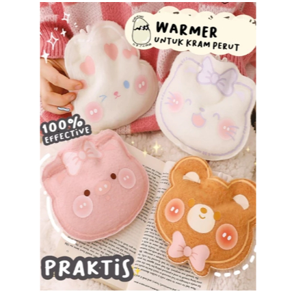 House Station - Boneka Warna-warni Untuk Kram Perut Mini and Cute Aesthetic Heating Pad 350 ml Heat 