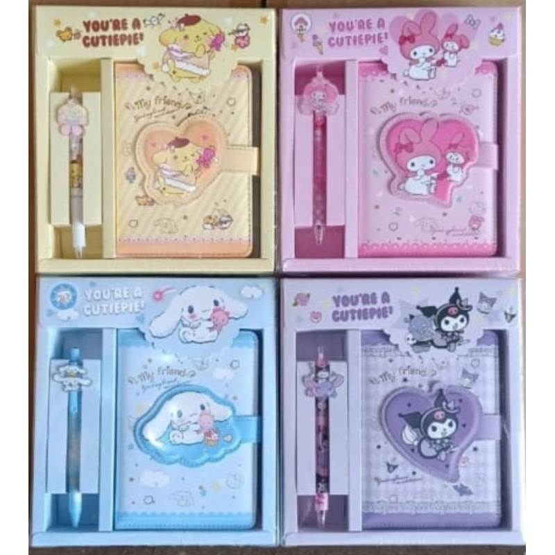 

Buku Diary + Pen Notebook Cinnamoroll dan Kawan-kawan