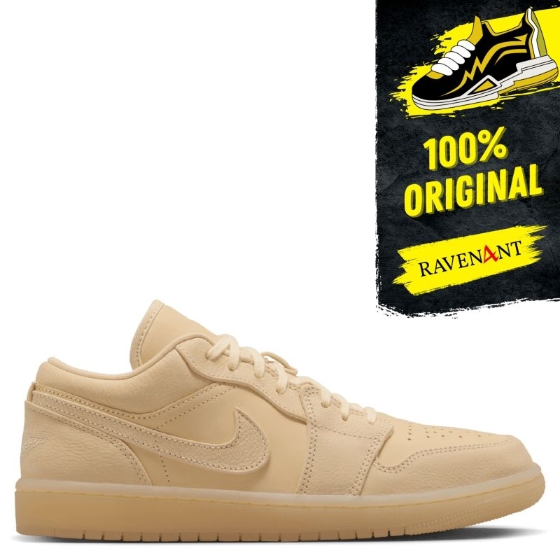 NIKE Air Jordan 1 Low SE Pale Vanilla ORIGINAL - Sepatu Sneakers Wanita