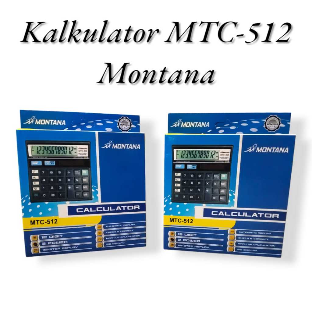 

Kalkulator MTC-512 12 Digit Cek & Replay Calculator