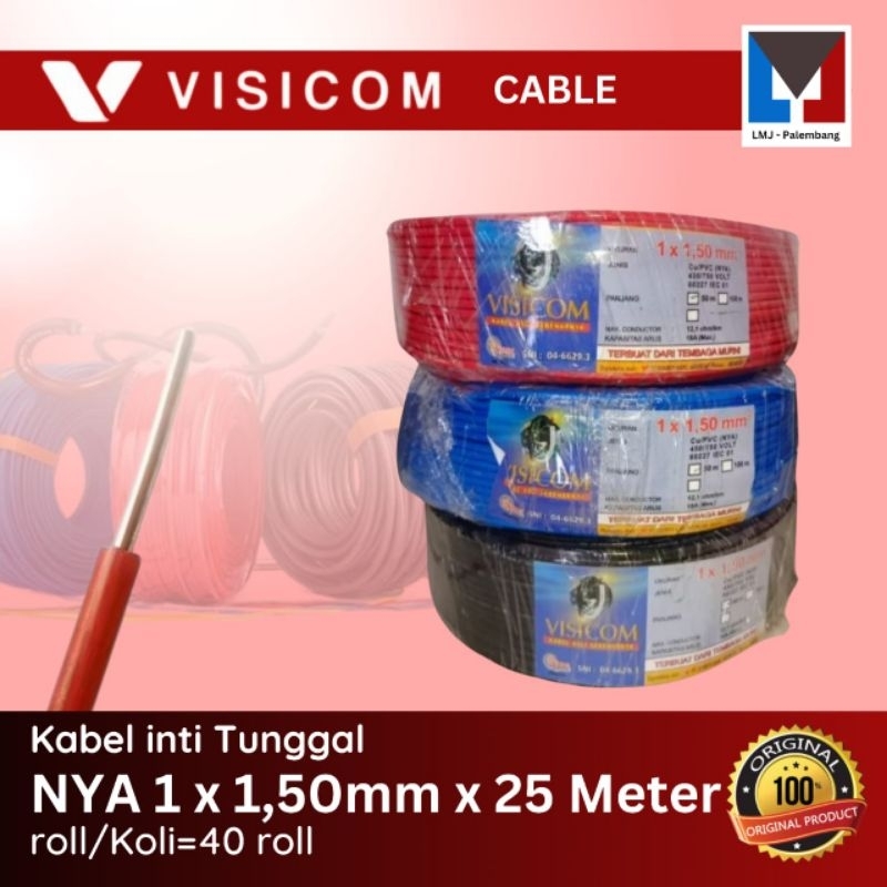 kabel inti tunggal visicom nya 1.5x25m 1roll