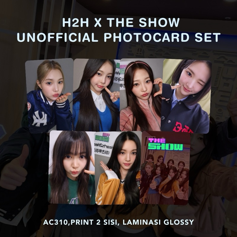[SET] HEART2HEARTS x THE SHOW Unofficial Photocard Set Carmen Jiwoo Yuha Stella Juun A-na Ye-On Ian 