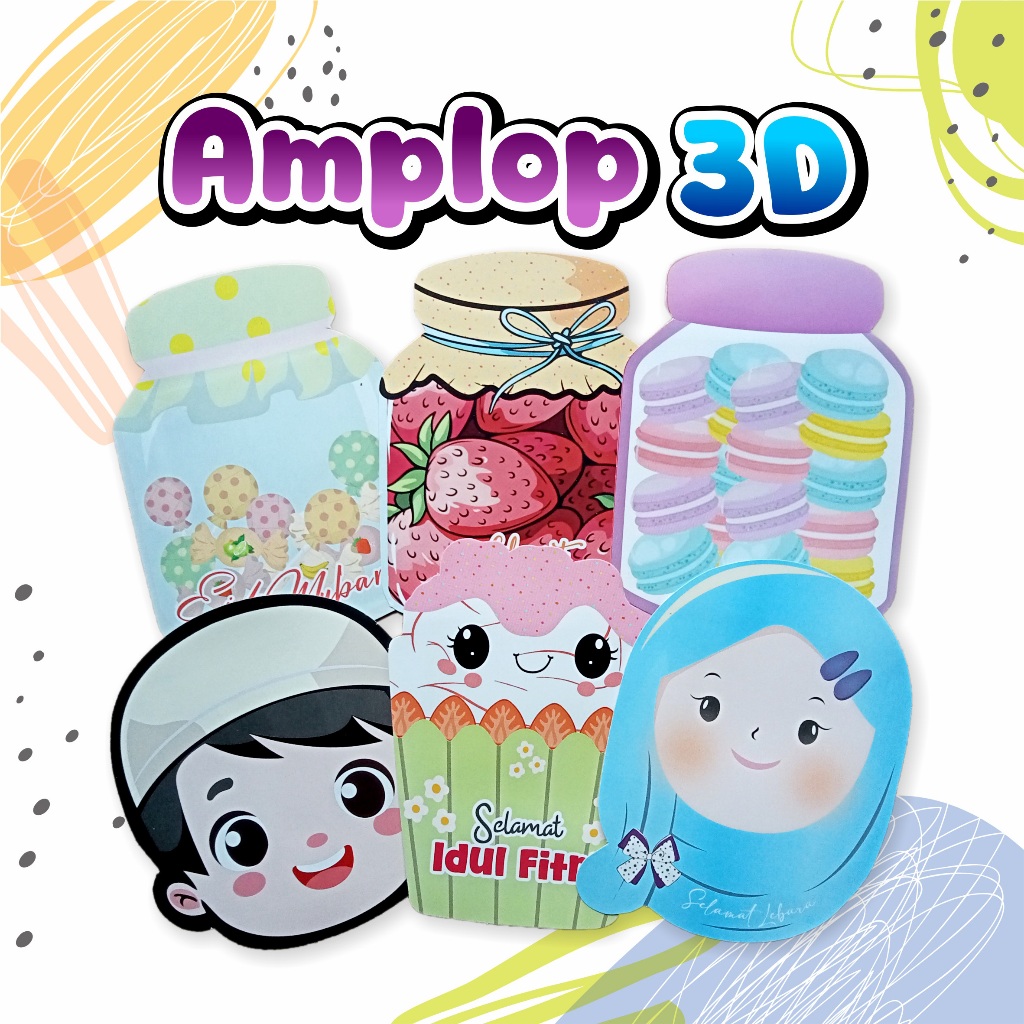 

Amplop 3D/Amplop Lebaran/Amplop Karakter/Amplop Toples Kue/Amplop Lebaran Terbaru