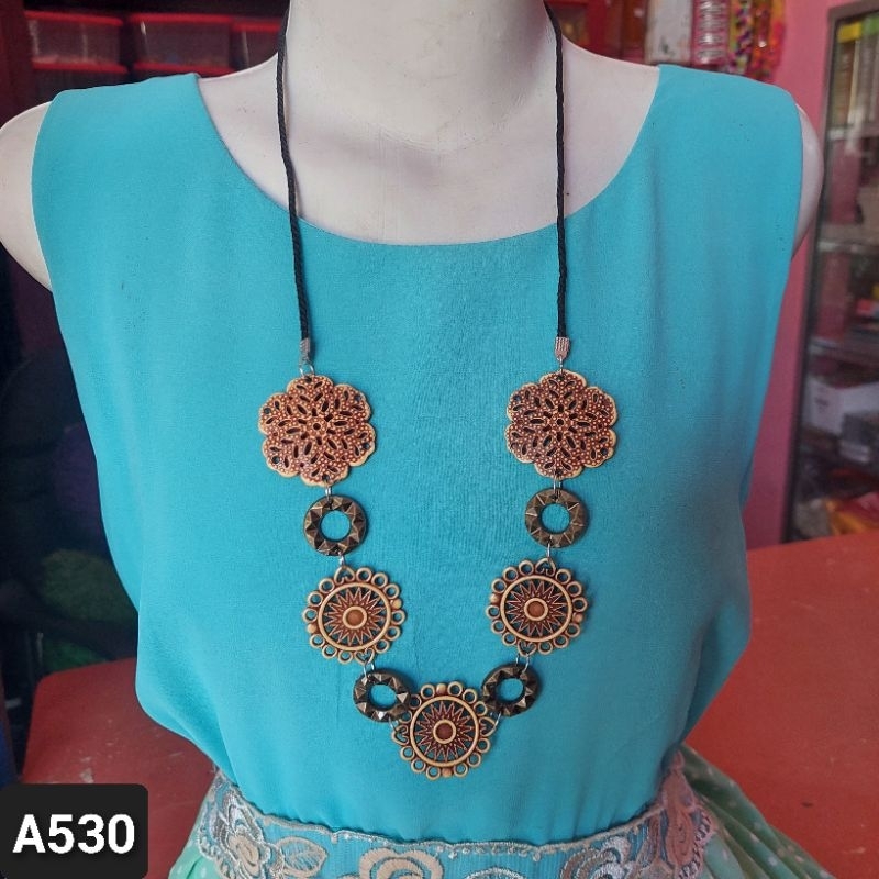 Kalung Etnik A530 Aksesoris Kalung Wanita Tali Panjang