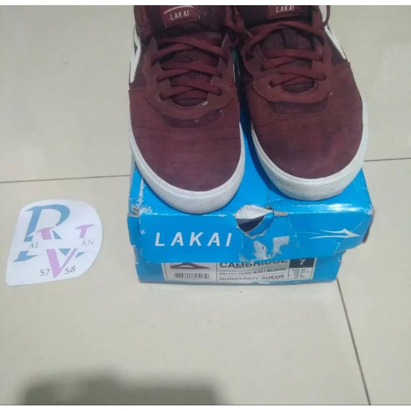 Lakai Cambridge burgundy suede