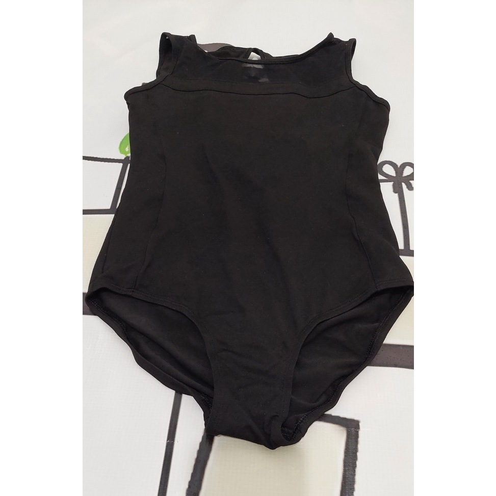 Leotard Justice HITAM Polos untuk gymnastic, dance, ballet dll SIZE : 14Y,leotard senam,leotard gymn