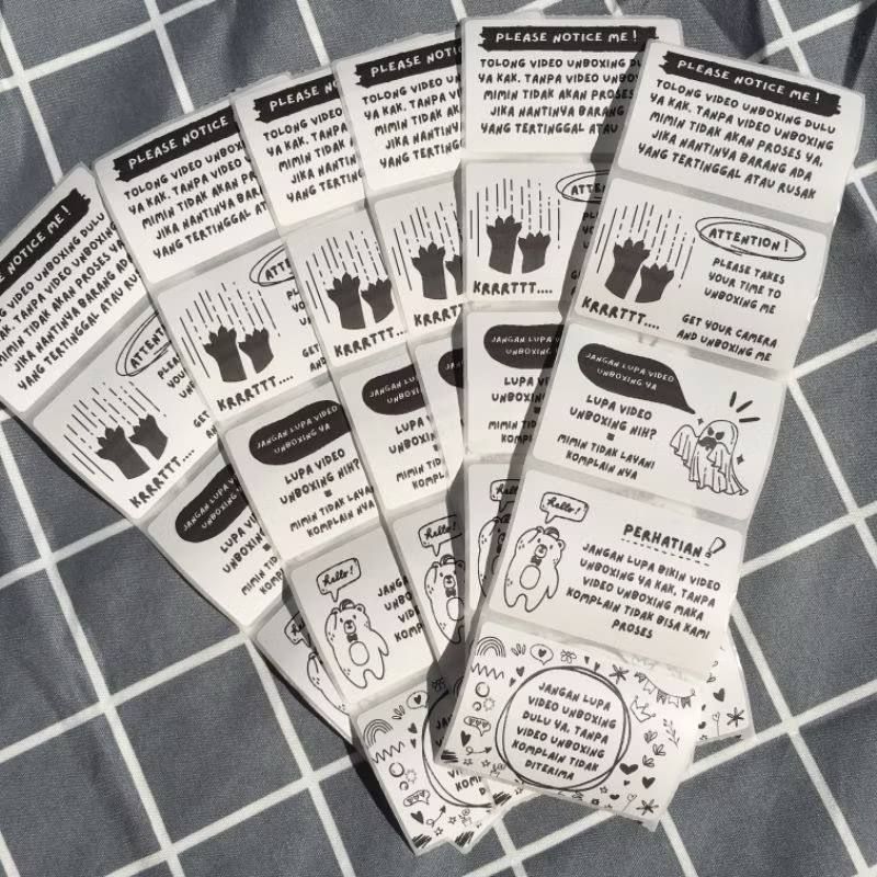 

30pcs STICKER VIDEO UNBOXING CUTE / Sticker video unboxing / sticker segel / sticker unboxing toko / sticker unboxing online shop