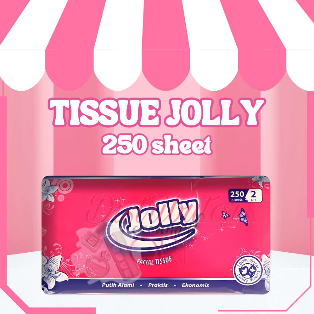 Tissue Jolly 250 sheet 2ply facial tissue Tisu wajah