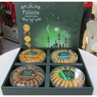 

Hampers, Parsel, Parcel Kue kering,Kue Lebaran ala Doux Délices motif FELICITA 4 - HIJAU , FREE kartu Ucapan