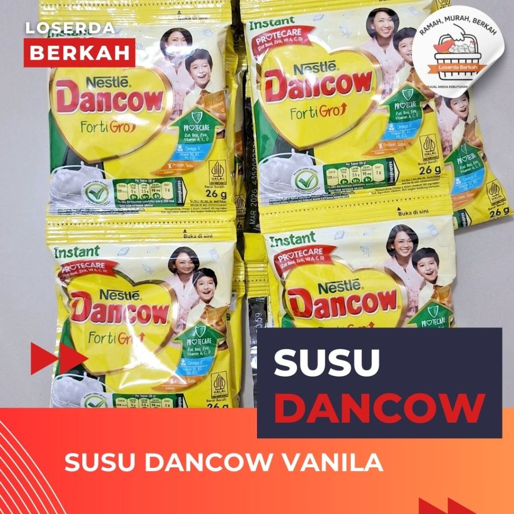 

Dancow Fortigro Rasa Vanila | 1 Renceng isi 10 sachet expired mar 2026