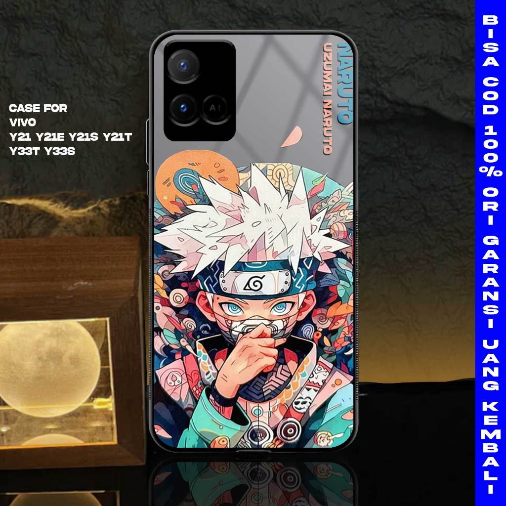 case VIVO Y21 Y21E Y21S Y21T Y33S Y33T Case VIVO Y21 Motif naruto Casing  Hp Vivo Y21T Casing Hp Pre